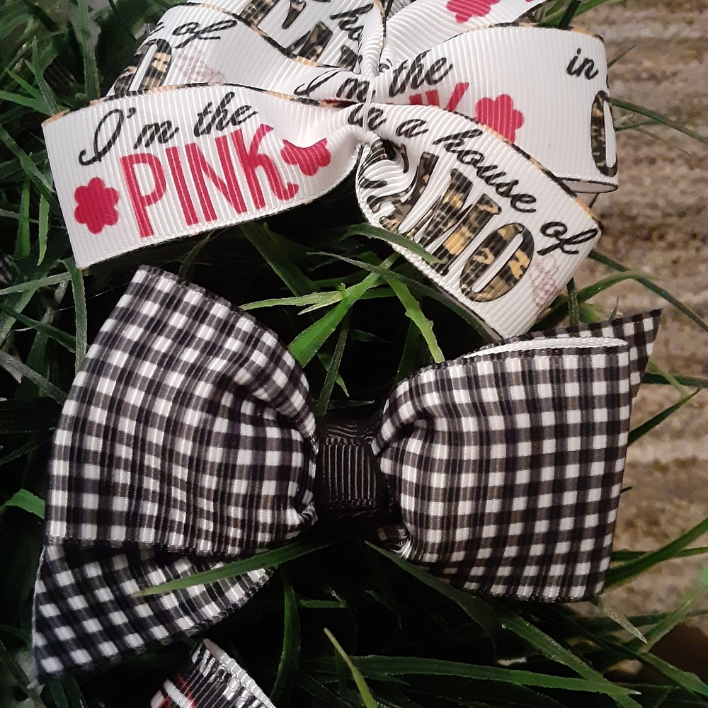 3 hairbows on clips